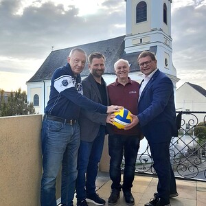 Sepp Eppensteiner (Diözese St. Pölten) mit Herbert Hallegger (Diözese Innsbruck) und Ernst Nagelschmied (Diözese Gurk-Klagenfurt) sowie DSGÖ-Generalsekretär Stefan Rinnerhofer.